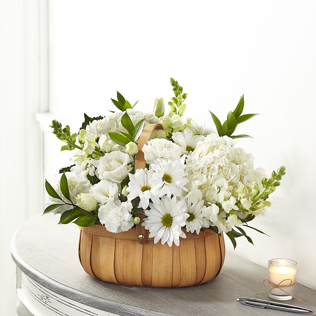 Pure Ivory Basket – Burlington In Bloom Inc, Burlington IA
