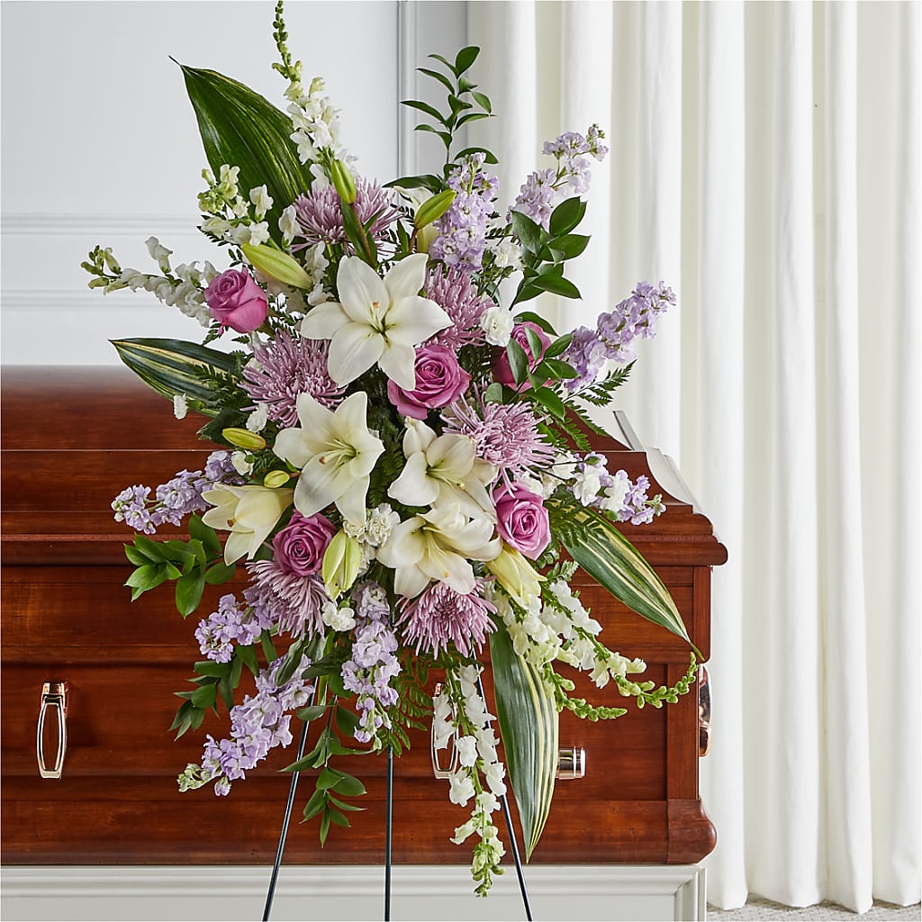 Grateful Hearts Standing Spray – Burlington In Bloom Inc, Burlington IA