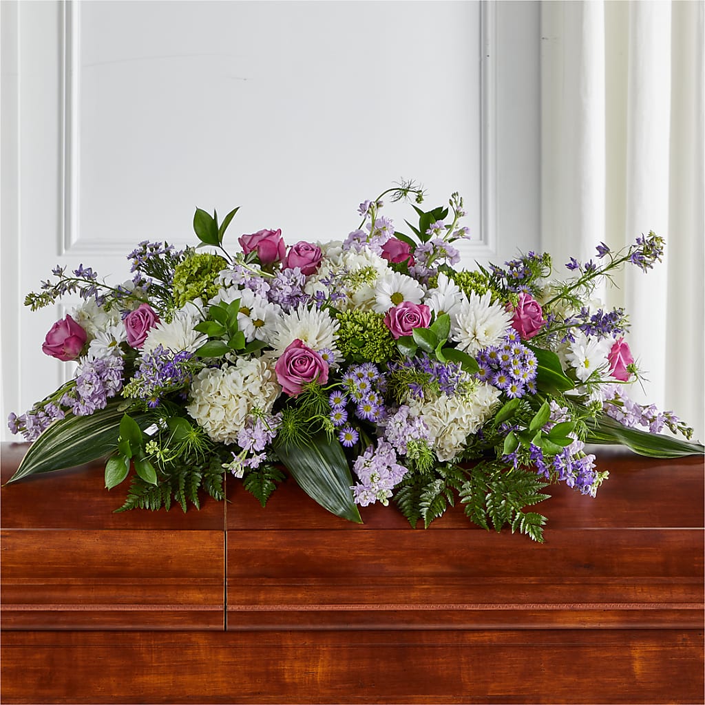 Meadows of Serenity Casket Spray – Burlington In Bloom Inc, Burlington IA
