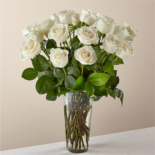 Long Stem White Rose Bouquet –  Burlington In Bloom Inc, Burlington IA