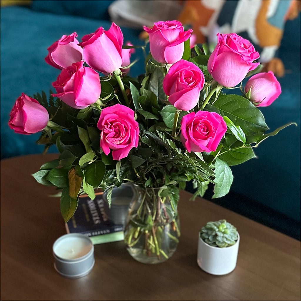 Long Stem Pink Rose Bouquet –  Burlington In Bloom Inc, Burlington IA