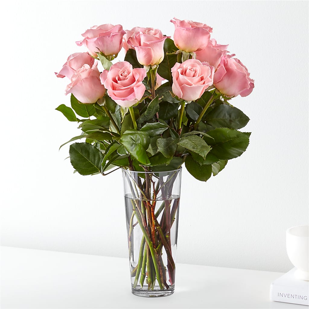 Long Stem Pink Rose Bouquet –  Burlington In Bloom Inc, Burlington IA