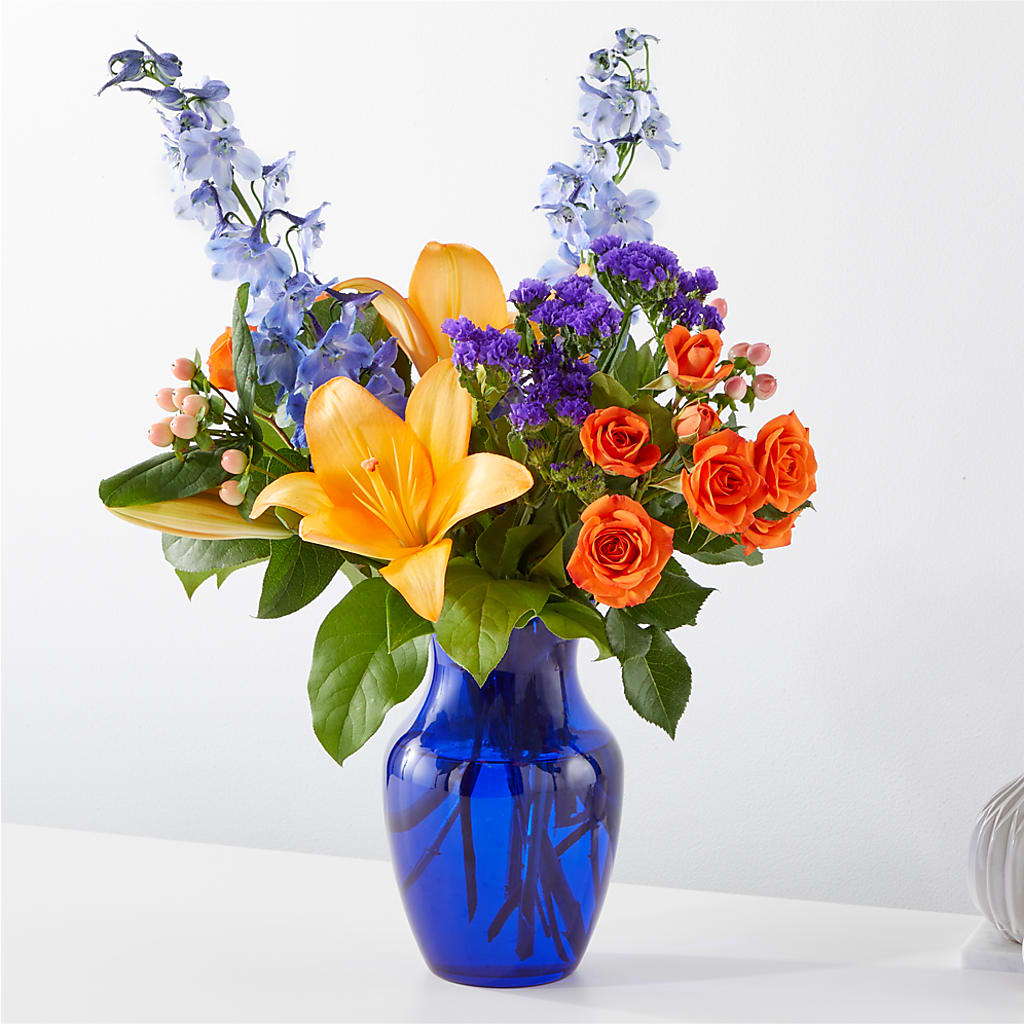 Radiant Citrus Bouquet –  Burlington In Bloom Inc, Burlington IA