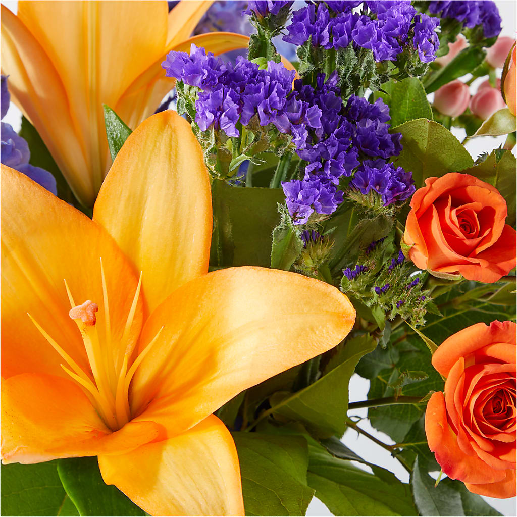 Radiant Citrus Bouquet –  Burlington In Bloom Inc, Burlington IA