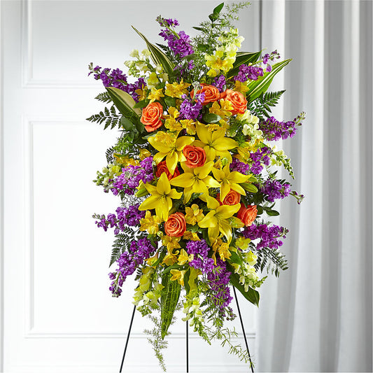 Thoughtful Prayers Standing Spray –  Burlington In Bloom Inc, Burlington IA